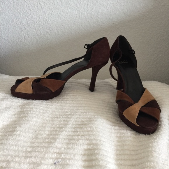 Stuart Weitzman suede brown heels - Picture 2 of 7